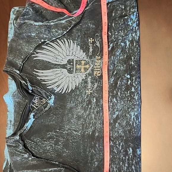 Filter Distressed T-shirt XLARGE Yeal Blue Black - Picture 6 of 7